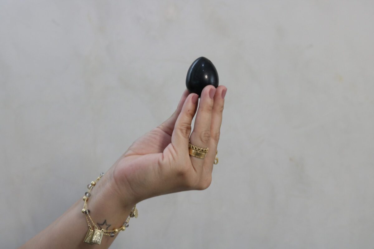 Yoni Egg Obsidiana Negra - Imagem 2