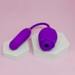 Vibrador Rosa Vai e Vem Com Sugador - Imagem 5