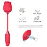 Vibrador Rosa Vai e Vem Com Sugador - Imagem 6