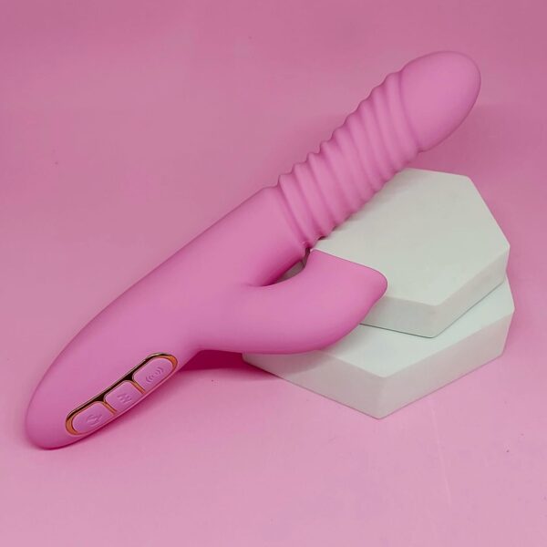 Vibrador Vai e Vem de Ponto G e Clitóris Com Aquecimento Dibe