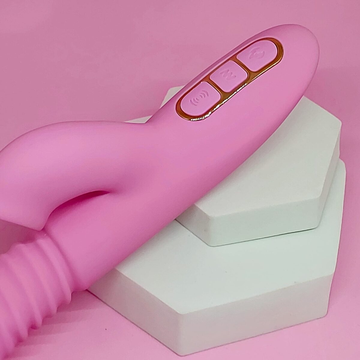 Vibrador Vai e Vem de Ponto G e Clitóris Com Aquecimento Dibe