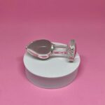 Plug Anal de Vidro com Pedra Rosa – Estímulo Sofisticado e Elegante