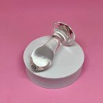 Plug Anal de Vidro com Pedra Vermelha - Luxo e Conforto para Estimulação Intensa