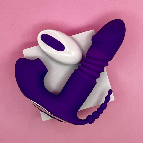 Vibrador de Ponto G e Pulsação Vai e Vem com Controle Remoto - Elysium