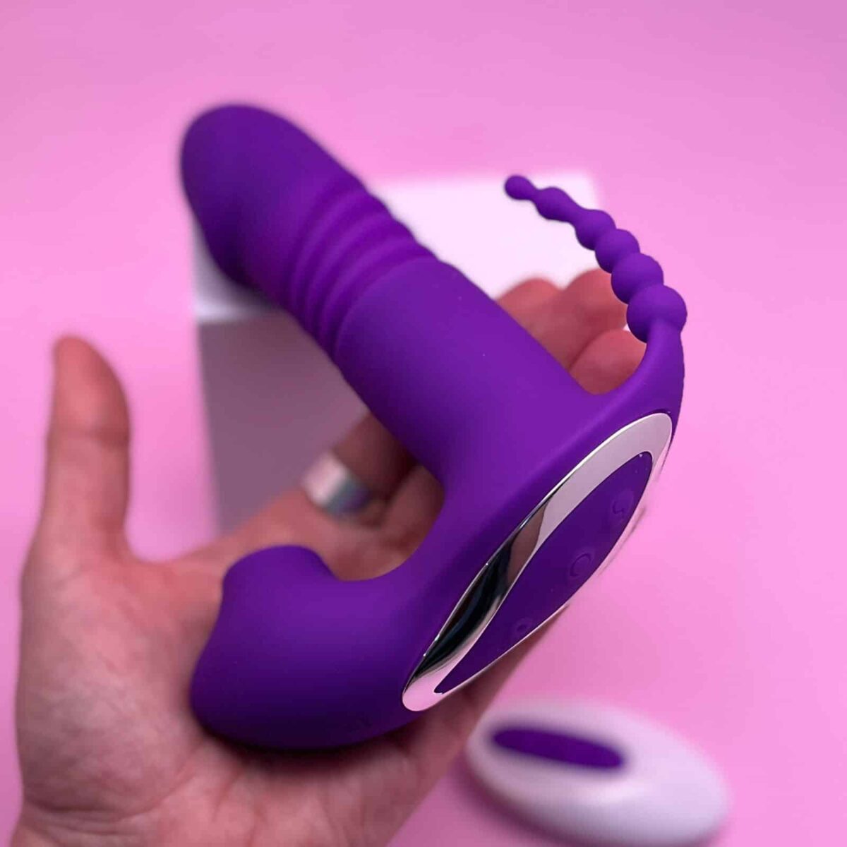 Vibrador de Ponto G e Pulsação Vai e Vem com Controle Remoto - Elysium