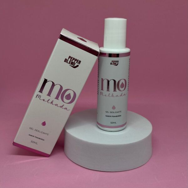 Gel Lubrificante Íntimo Mo Molhada – 50g | Deslizamento Sedoso com Rosa Mosqueta, Aloe Vera e Aroma de Framboesa
