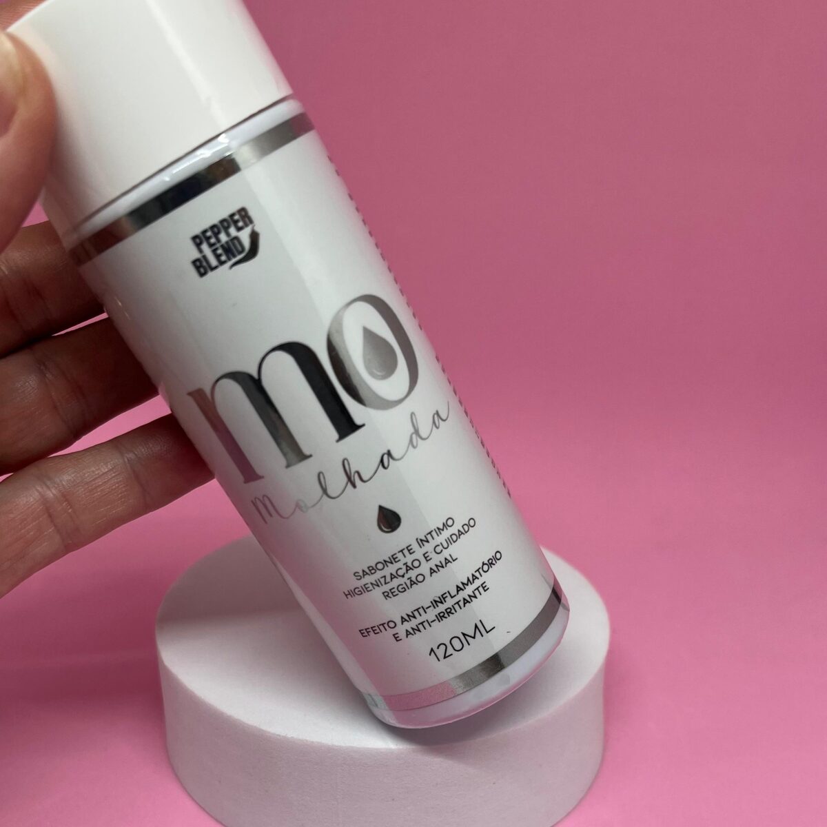 Sabonete Íntimo Anal Mo Molhada – 120ml | Higiene Suave com Ginkgo Biloba, Aloe Vera e Camomila