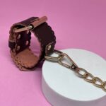 Algema com Corrente e Fivelas / Couro Marrom | BDSM com elegância