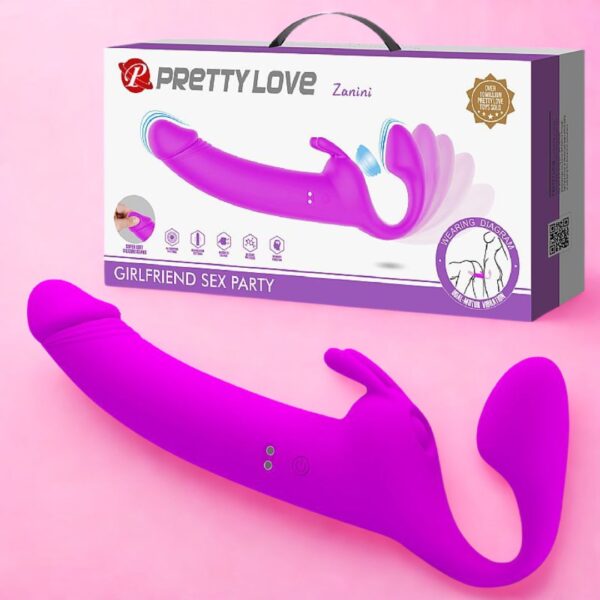 Vibrador Strapless de Ponto G e Clitóris com Tapping Pretty Love Zanini