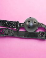 Mordaça de Bola SI em Couro Sintético Ajustável para Bondage