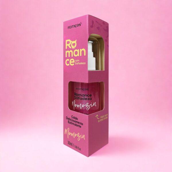 Romance com Safadeza – Calda Beijável com Aquecimento, Glitter e Sensações Irresistíveis 30ml